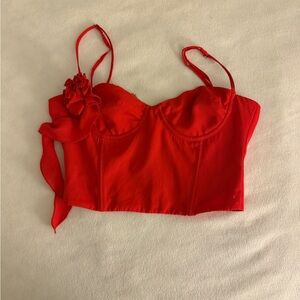 white fox red tank top